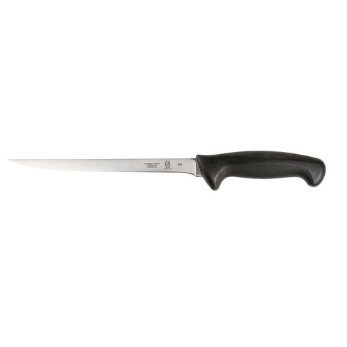 Mercer Culinary M23860 8 1/2" Fillet Knife w/ Black Santoprene™/Polypropylene Handle, High Carbon Japanese Steel-cityfoodequipment.com