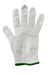 Mercer Culinary M33413M Medium Cut Resistant Glove - Stainless Steel Reinforced, White w/ Green Cuff-cityfoodequipment.com