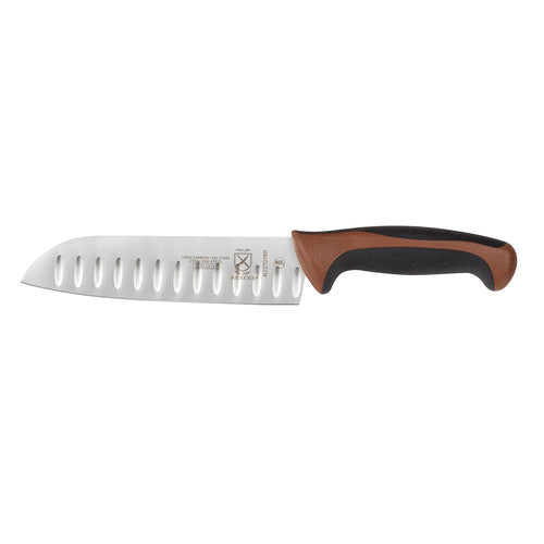 Mercer Culinary M22707BR 7" Santoku Knife w/ High Carbon Japanese Steel Blade & Brown Santoprene™/Polypropylene Handle-cityfoodequipment.com