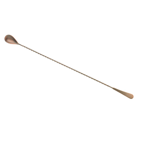 Barfly 17 1/8" Japanese Bar Spoon w/ Machined End, Antique Copper (M37011ACP)-cityfoodequipment.com