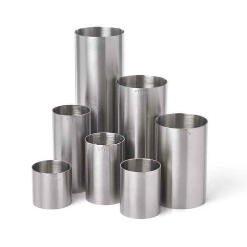 Barfly 7-Piece Thimble Measure Set - Stainless, Satin Finish (M37097)-cityfoodequipment.com
