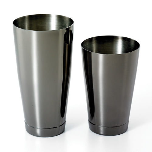 Barfly 28 oz & 18 oz Stainless Bar Cocktail Shaker Set, Gun Metal Black (M37009BK)-cityfoodequipment.com