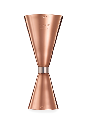 Barfly Slim Style Jigger - 1 oz & 2 oz, Copper w/ Stainless Band (M37090CP)-cityfoodequipment.com