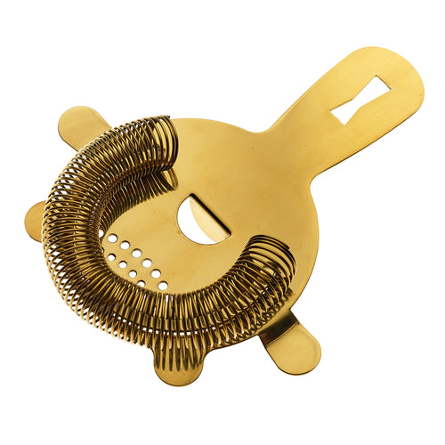 Barfly 5 5/8" Spring Bar Strainer, Gold (M37071GD)-cityfoodequipment.com