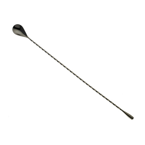 Barfly 15 3/4" Bar Spoon w/ Weighted Teardrop End, Gun Metal Black (M37013BK)-cityfoodequipment.com