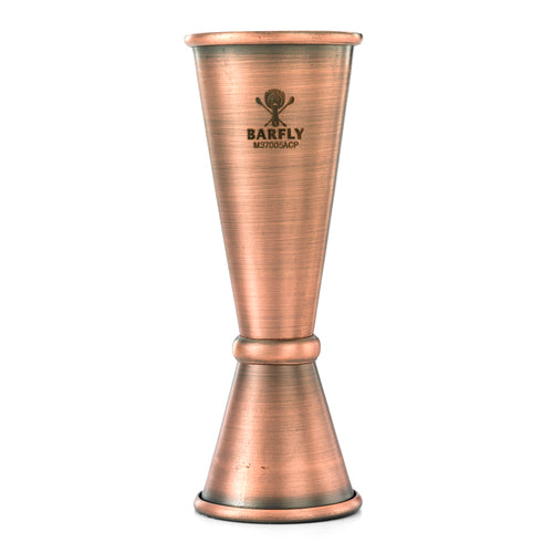 Barfly Double Japanese Style Jigger - 1 oz & 2 oz, Antique Copper (M37005ACP)-cityfoodequipment.com