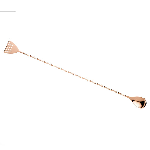 Barfly 15 3/4" Bar Spoon w/ Strainer End, Copper (M37072CP)-cityfoodequipment.com