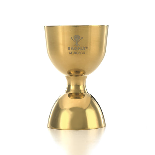 Barfly Straight Rim Jigger - 25 ml & 50 ml, Gold (M37098GD)-cityfoodequipment.com