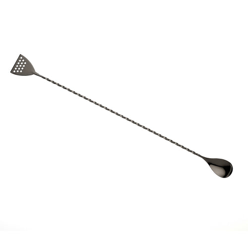 Barfly 15 3/4" Bar Spoon w/ Strainer End, Gun Metal Black (M37072BK)-cityfoodequipment.com