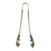 Barfly 7 7/8" Talon Ice Tong - Stainless, Antique Brass (M37066)-cityfoodequipment.com
