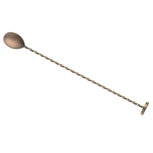 Barfly 11 13/16" Bar Spoon w/ Muddler End, Antique Copper (M37018ACP)-cityfoodequipment.com