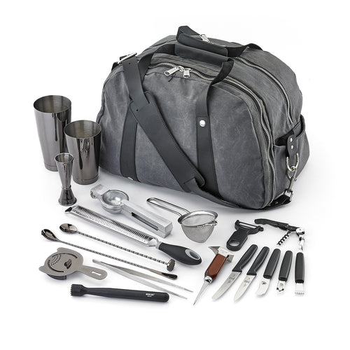 Barfly 18-Piece Cocktail Mixing Set - Gun Metal Black (M37103BK)-cityfoodequipment.com