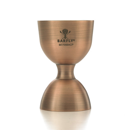 Barfly Straight Rim Jigger - 25 ml & 50 ml, Antique Copper (M37098ACP)-cityfoodequipment.com