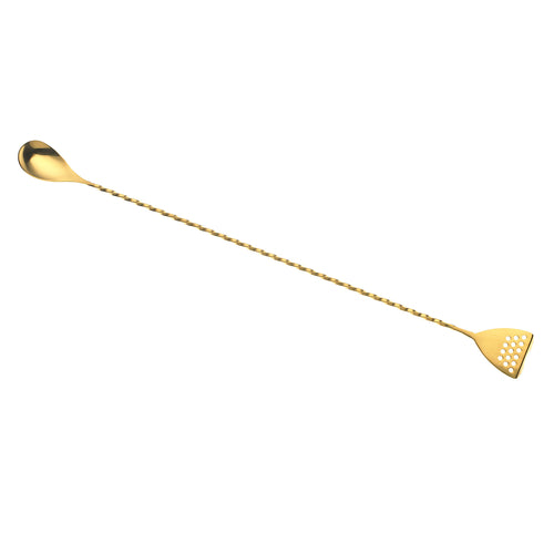 Barfly 15 3/4" Bar Spoon w/ Strainer End, Gold (M37072GD)-cityfoodequipment.com
