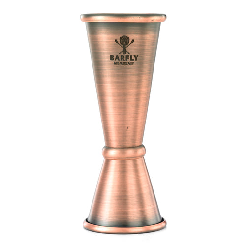 Barfly Double Japanese Style Jigger - 25 ml & 50 ml, Antique Copper (M37002ACP)-cityfoodequipment.com