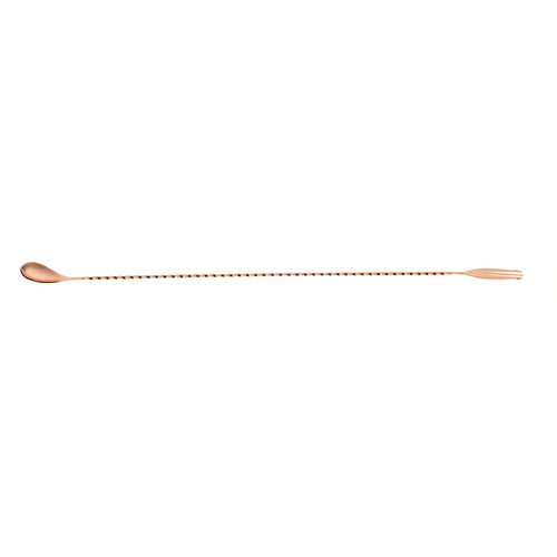 Barfly 19 5/8" Bar Spoon w/ Fork End, Copper (M37017CP)-cityfoodequipment.com