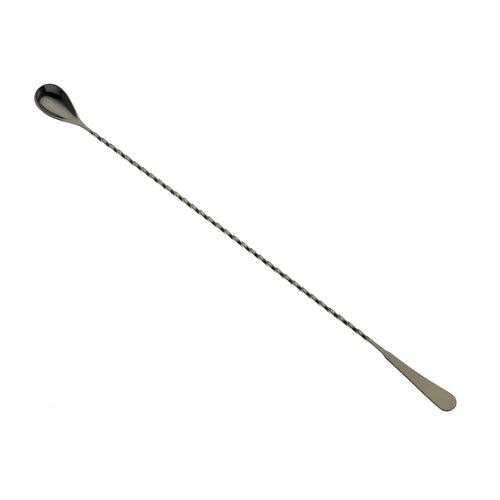 Barfly 17 1/8" Japanese Bar Spoon w/ Machined End, Gun Metal Black (M37011BK)-cityfoodequipment.com