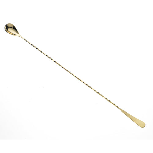 Barfly 17 1/8" Japanese Bar Spoon w/ Machined End, Gold (M37011GD)-cityfoodequipment.com
