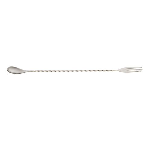 Barfly 12 3/8" Bar Spoon w/ Fork End, Stainless (M37015)-cityfoodequipment.com