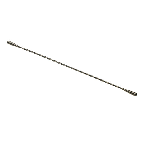 Barfly 13 3/16" Double Teardrop End Cocktail Stirrer, Gun Metal Black (M37020BK)-cityfoodequipment.com