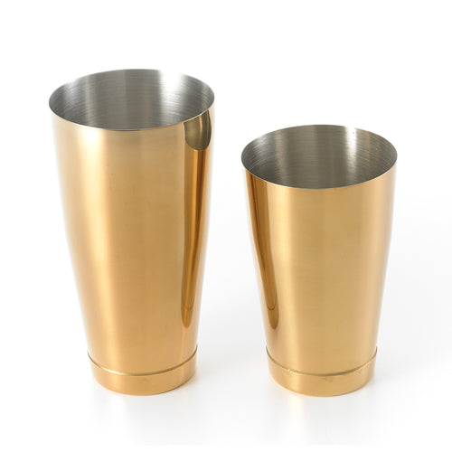 Barfly 28 oz & 18 oz Stainless Bar Cocktail Shaker Set, Gold (M37009GD)-cityfoodequipment.com