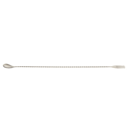 Barfly 19 5/8" Bar Spoon w/ Fork End, Stainless (M37017)-cityfoodequipment.com