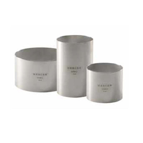 Mercer Culinary M35510 Round Pastry Mold - 2" x 1 3/4", Stainless Steel-cityfoodequipment.com