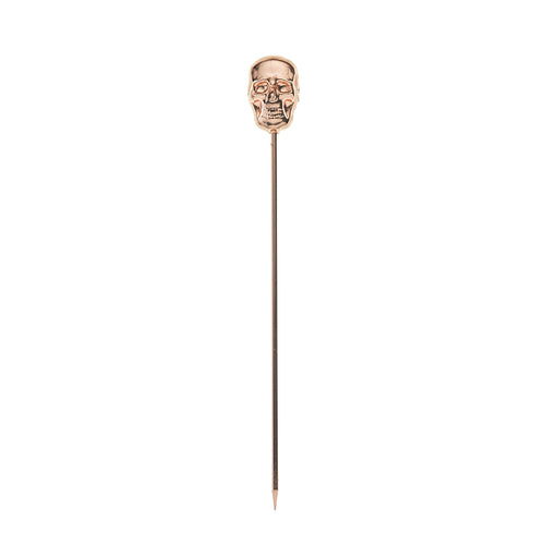 Barfly 4 3/8" Cocktail Pick w/ Skull Top, Copper (M37064CP)-cityfoodequipment.com