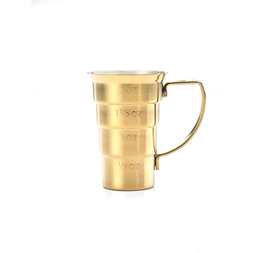 Barfly 2 oz Stepped Jigger w/ Handle, Gold (M37108GD)-cityfoodequipment.com