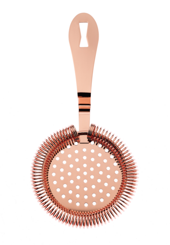 Barfly 7 1/4" Deluxe Antique Hawthorne Bar Strainer - Stainless Steel, Copper (M37218CP)-cityfoodequipment.com