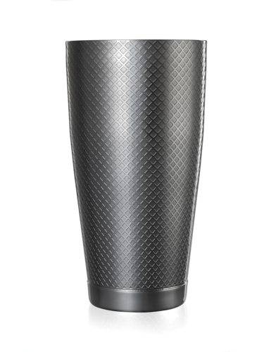 Barfly 28 oz Diamond Lattice Stainless Bar Cocktail Shaker, Gun Metal Black (M37199BK)-cityfoodequipment.com