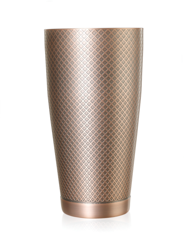 Barfly 28 oz Diamond Lattice Stainless Bar Cocktail Shaker, Antique Copper (M37199ACP)-cityfoodequipment.com