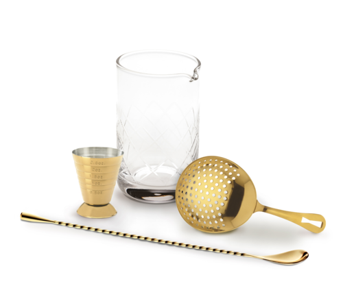 Barfly 4-Piece Cocktail Mixing Set - Gold (M37132GD)-cityfoodequipment.com