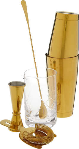 Barfly 5-Piece Cocktail Mixing Set - Gold (M37131GD)-cityfoodequipment.com