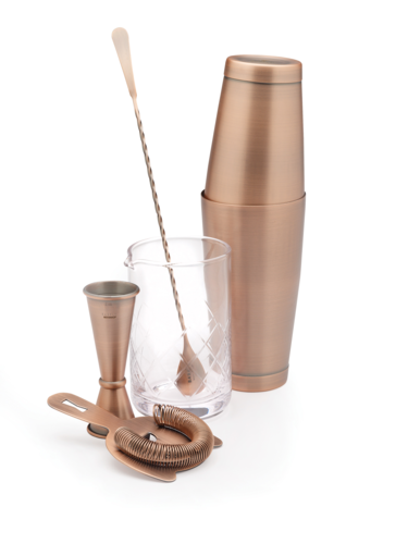Barfly 5-Piece Cocktail Mixing Set - Antique Copper (M37131ACP)-cityfoodequipment.com