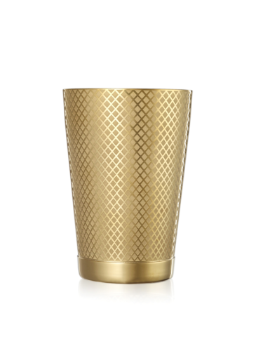 Barfly 18 oz Diamond Lattice Stainless Bar Cocktail Shaker, Gold (M37198GD)-cityfoodequipment.com