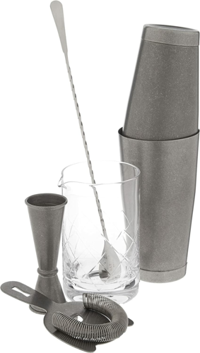 Barfly 5-Piece Cocktail Mixing Set - Vintage Stainless (M37131VN)-cityfoodequipment.com