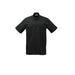 Mercer Culinary M60250BKXS Metro Edge™ Brewer Work Shirt w/ Short Sleeves - Poly/Cotton, Black, X-Small-cityfoodequipment.com