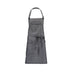 Mercer Culinary M63200BKD Full Length Bib Apron w/ (3) Pockets - 34 1/4" x 30 3/4", Cotton, Black-cityfoodequipment.com