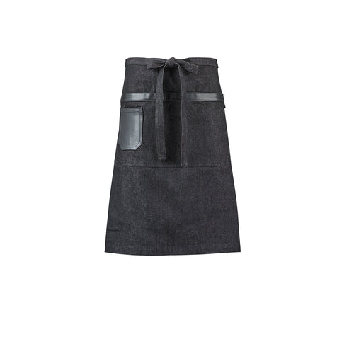 Mercer Culinary M63204BKD 3 Pocket Bistro Apron - 31" x 26", Cotton, Black-cityfoodequipment.com