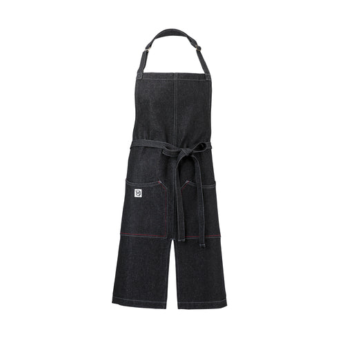 Mercer Culinary M63203BKD Full Length Bib Apron w/ (2) Pockets - 30" x 34", Cotton, Black-cityfoodequipment.com