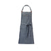 Mercer Culinary M63200DEN Full Length Bib Apron w/ (3) Pockets - 34 1/4" x 30 3/4", Cotton, Indigo-cityfoodequipment.com
