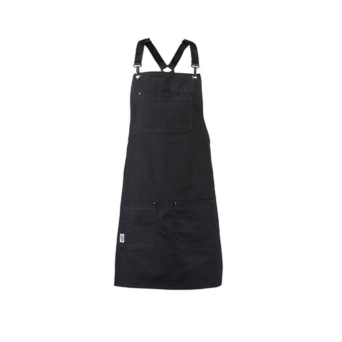 Mercer Culinary M63208BDBK Full Length Bib Apron w/ (5) Pockets - 30 1/2" x 25", Cotton, Black-cityfoodequipment.com