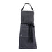 Mercer Culinary M63206DEN Full Length Bib Apron w/ (3) Pockets - 34" x 29 3/4", Cotton, Charcoal Gray-cityfoodequipment.com