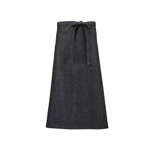 Mercer Culinary M63201BKD 2 Pocket Bistro Apron - 33 3/4" x 32", Cotton, Black-cityfoodequipment.com
