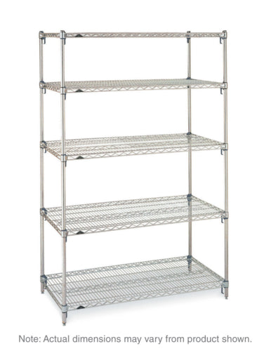 Metro 5A377C 72" NSF 5-Tier Chrome Wire Shelf Kit - Super Adjustable Super Erecta™, 18"W, 74"H-cityfoodequipment.com