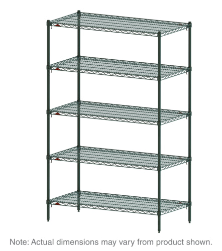 Metro 5A547K3 42" NSF 5-Tier Epoxy Coated Wire Shelf Kit - Super Erecta?, 24"W, 74"H-cityfoodequipment.com