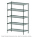 Metro 5A547K3 42" NSF 5-Tier Epoxy Coated Wire Shelf Kit - Super Erecta?, 24"W, 74"H-cityfoodequipment.com