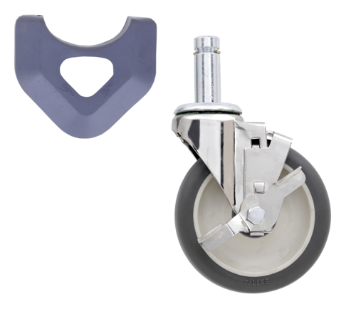 Metro 5MPBX 5" Stem Caster w/ Brake for MetroMax-cityfoodequipment.com