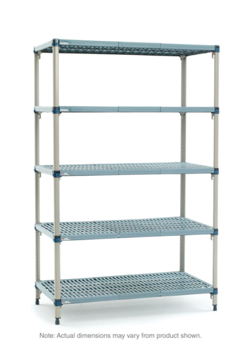 Metro 5Q327G3 30" NSF 5-Tier Polymer Shelf Kit - MetroMax? Q, 18"W, 74"H-cityfoodequipment.com